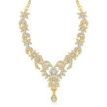 Sukkhi Trendy Gold Plated Austrian Diamond Necklace Set for Women