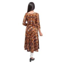 Orange/Navy Printed Umbrella Designed Kurti For Women