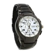 Camus White Dial Round Stainless Steel Watch For Men- Black