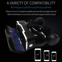 VR Shinecon 6.0 G04E VR Glasses Google Cardboard 3D Virtual Reality Glasses Headset Head Mount for 4.7-6.2' Inch Smartphone