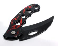 Mini Foldable Outdoor knife for camping Outing - BLACK