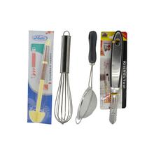 Kitchen Tools Set (Egg Beater, Handy Churner, Strainer And Potato Peeler)-4 Pcs