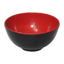 Red/Black Melamine Bowls Set - Large (12 Pcs)