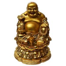 Golden Sitting Laughing Buddha Statue