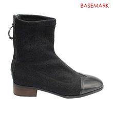BASEMARK Black Glittery Ankle Boot For Women