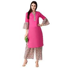 Khushal K Women's Rayon Printed Kurta With Palazzo Set