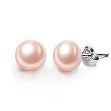 PINK Pure Natural Pearl Stud With 925  Silver Stud Stick