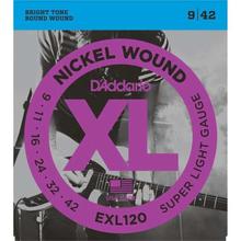 D'addario EXL120 Nickel Wound Super Light Electric Guitar String