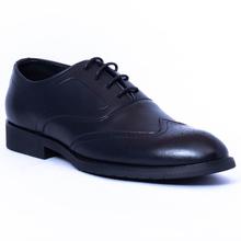 Caliber Shoes Black Lace Up Formal Shoes For Men (637C)