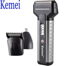 Kemei KM-1120 Razor 3 Replacement Heads Electric Shaver for Men 3 pcs Razor Set Included Razor Hair Trimmer Noes Hair Trimmer