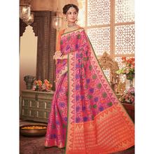 Stylee Lifestyle Magenta Patola Silk Jacquard Saree (1734)