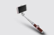 Coteetci Aluminum Selfie Stick With Leather Handle Silver