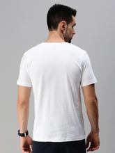 ONN Men V Neck White Half Sleeve T-shirt