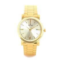 Titan Champagne Dial Analog Watch For Men - 1712Ym03