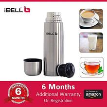 iBELL Insulated Stainless Steel Vacuum Flask, 500ML, for Hot & Cold