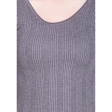 Lux Inferno Charcoal Melange Thermal 3 quarter Sleeve Top for Women (Thermocot)