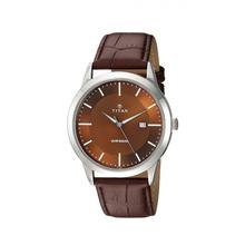 Titan Analog Brown Dial Men's Watch-1584SL04