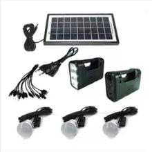 GDLITE Solar Lighting Kit Inverter Light With Solar Charging System With 3 Bulbs GD-8017A Emergency Solar Light