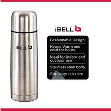 iBELL Insulated Stainless Steel Vacuum Flask, 500ML, for Hot & Cold