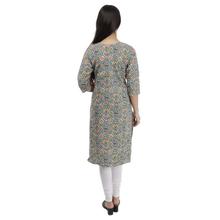 Multicolor Front Buttoned Floral Printed Kurti For Women