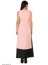 W Woman Printed A-line Straight Kurta – Peach