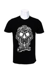 Wosa - Black West Coast Customs Skull Printed T-shirt For Men