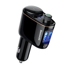 Baseus 3.4A Dual USB Car Charger For iPhone Bluetooth FM Transmitter Car Kit MP3 Player FM Modulator Fast Mobile Phone Charger