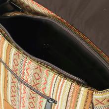 Cotton and Leather Shoulder Multi Color Travel Messenger Bag