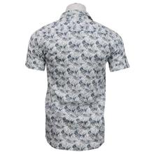 White Cotton Printed Shirt For Men