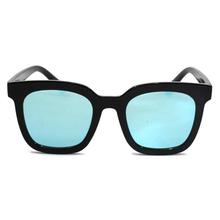 Cyan Shaded Black Frame Sunglasses For Men