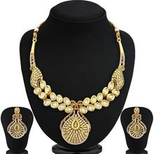 Sukkhi Cluster Gold Plated Necklace Set For Women