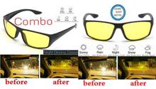 Combo Yellow Night Vision Glass Eyewear For Unisex