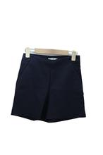 Women Loose Fit Formal Plain Shorts (Blue)