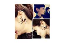 Big Black Spider Ear Stud Punk Style Earring