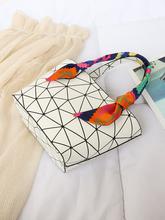 Twilly Scarf Geometric Print Tote Bag