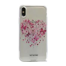 Creative Heart Shape Butterfly Design Back Case Cover For iPhone X