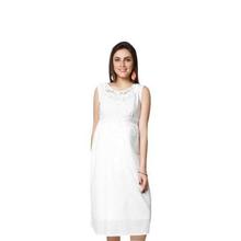 Nine Maternity White Printed Maternity Dress For Women