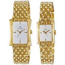 Titan Bandhan Analog White Dial Couple's Watch - 19272927YM01