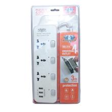 Kohinoor Heavy Extension Cord Board ( Multiplug ) With Multi USB Plug Length 3M