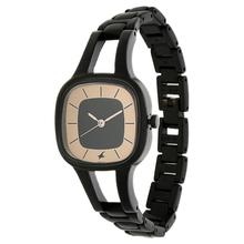 Fastrack 6147Nm01 Casual Analog Rose Gold Dial Watch For Women- (Black)