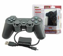 3-in-1 2.4G Dual Vibration Wireless Controller Joystick with LED Indicators For PS3, PS2, PC (Black)