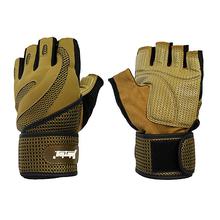 Khaki Half Finger Gym Gloves For Men