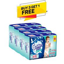 Cuddlers Pants Soft & Dry Crawlers Diaper Large 4 Pcs(Buy 3 Get 1 Free)