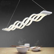 Modern Creative Led Wave Pendant Light Acrylic LED Wavy Hanging Lamp Lighting