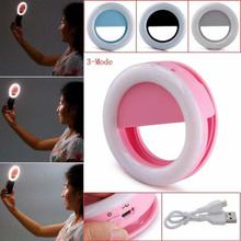 Portable Rechargeable 3 Mode Selfie Ring Light