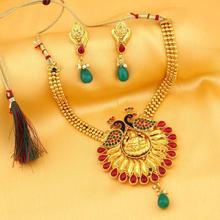 Sukkhi Attractive Laxmi Temple Peacock Gold Plated