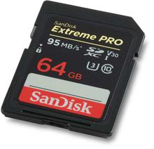 SanDisk 64GB SD Card for DSLR Camera, 4K Ultra HD 95MB/s Extreme PRO SDXC UHS-I