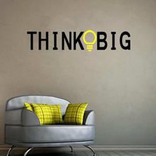 Large THINK BIG Removable Wall Stickers Decorative For Office