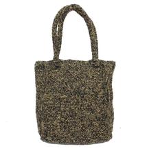 Black/Brown Heathered Hemp Tote Bag For Women