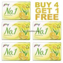 Godrej No.1 Pack of 5 lime aloe vera Soap - 5*100 gm